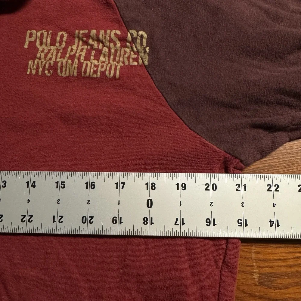 Polo Ralph‎ Lauren Jeans Men's Large Pullover Long Sleeve Shirt L Maroon